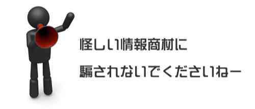 怪しい情報商材に騙されないでくださいね